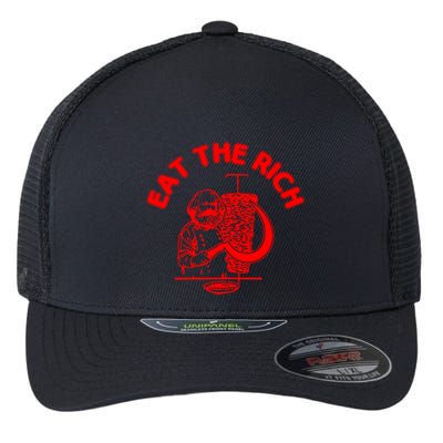 Eat The Rich Doner DöNer Kebab Karl Marx Socialist Hasan Piker Flexfit Unipanel Trucker Cap