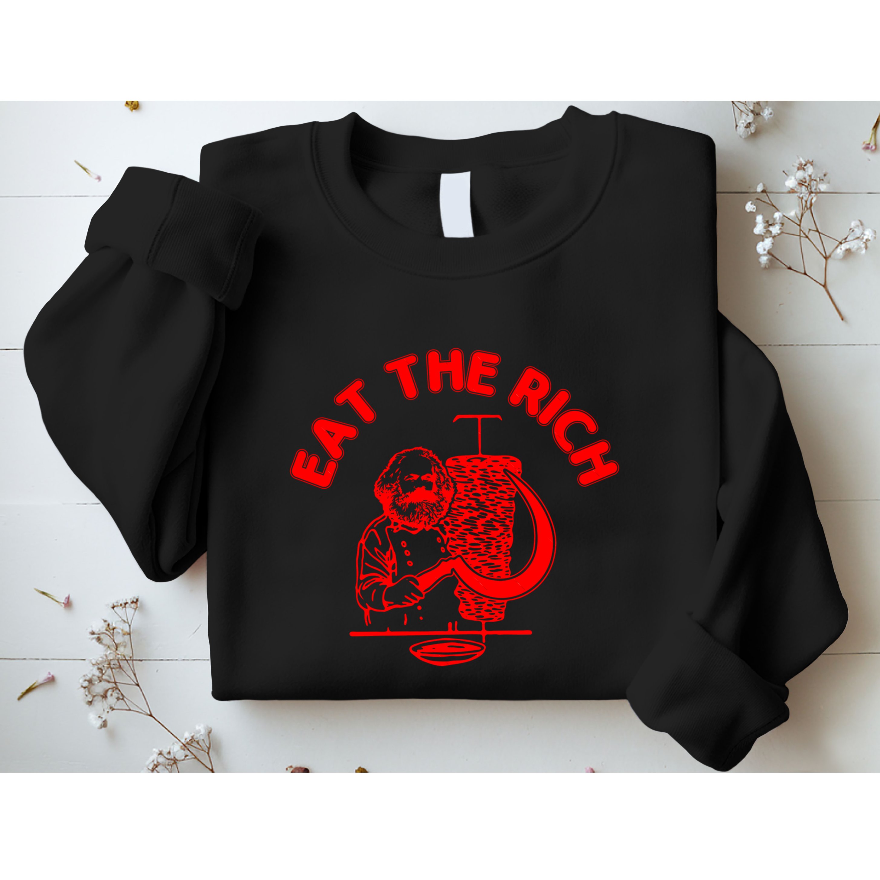 Eat The Rich Doner DöNer Kebab Karl Marx Socialist Hasan Piker Sweatshirt