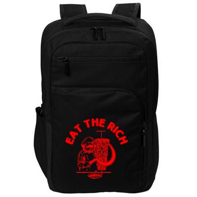 Eat The Rich Doner DöNer Kebab Karl Marx Socialist Hasan Piker Impact Tech Backpack