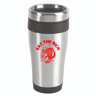 Eat The Rich Doner DöNer Kebab Karl Marx Socialist Hasan Piker 16oz Travel Tumbler