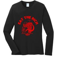 Eat The Rich Doner DöNer Kebab Karl Marx Socialist Hasan Piker Ladies Long Sleeve Shirt
