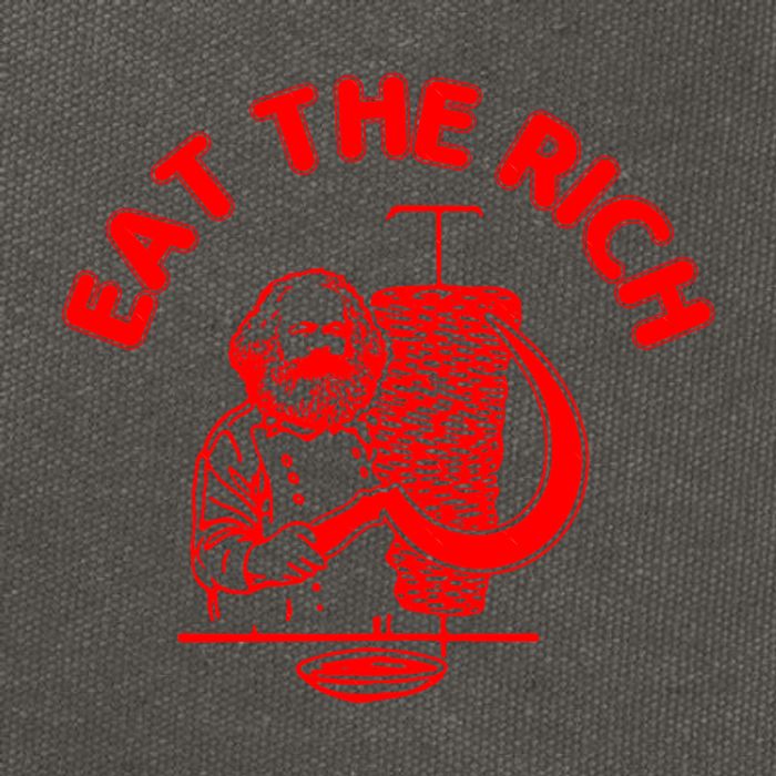 Eat The Rich Doner DöNer Kebab Karl Marx Socialist Hasan Piker Cotton Canvas Backpack
