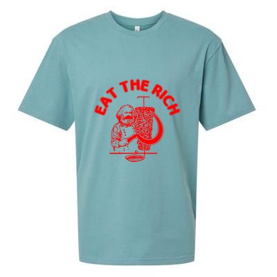 Eat The Rich Doner DöNer Kebab Karl Marx Socialist Hasan Piker Sueded Cloud Jersey T-Shirt