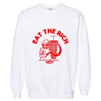Eat The Rich Doner DöNer Kebab Karl Marx Socialist Hasan Piker Garment-Dyed Sweatshirt
