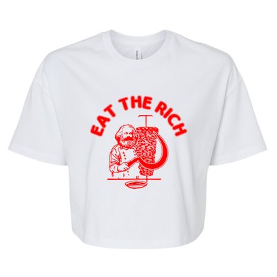 Eat The Rich Doner DöNer Kebab Karl Marx Socialist Hasan Piker Bella+Canvas Jersey Crop Tee