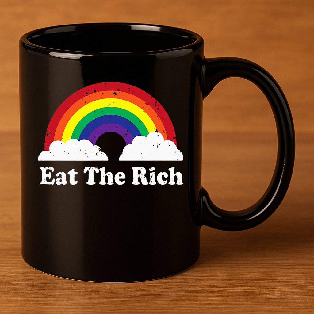 Eat The Rich 11oz C Handle Ceramic Mug