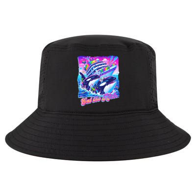 Eat The Rich Whale 90s Orca Funny Whale Animal Yacht Retro Cool Comfort Performance Bucket Hat