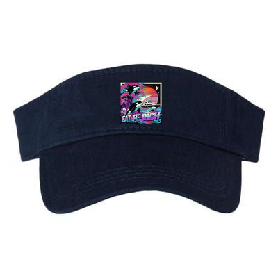 Eat The Rich Vintage Retro Sunset And Waving Style Ocean Visor
