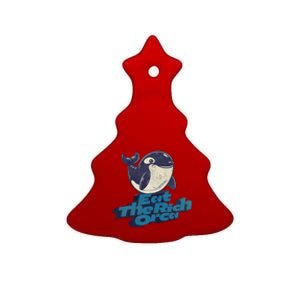 Eat The Rich Orca Ceramic Tree Ornament