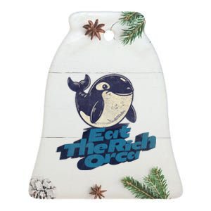 Eat The Rich Orca Ceramic Bell Ornament