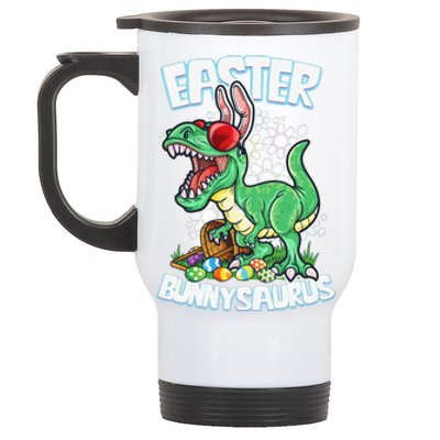 Easter T Rex Dinosaur Bunny Saurus Egg Hunt TRex Stainless Steel Travel Mug