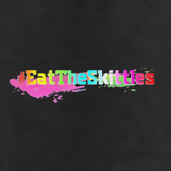 Eat The Skittles Funny Political 7 Panel Mesh Trucker Snapback Hat