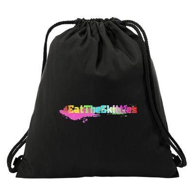 Eat The Skittles Funny Political Drawstring Bag