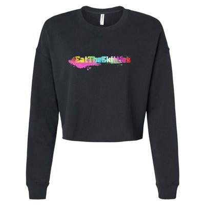 Eat The Skittles Funny Political Cropped Pullover Crew