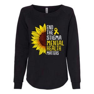 End The Stigma Mental Health Matters Mental Awareness Womens California Wash Sweatshirt