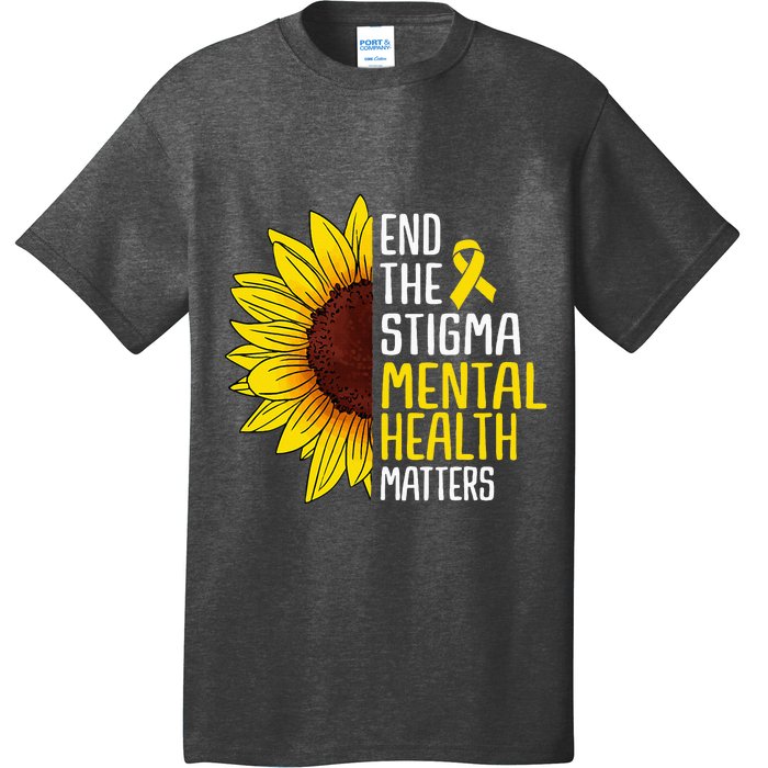 End The Stigma Mental Health Matters Mental Awareness T-Shirt