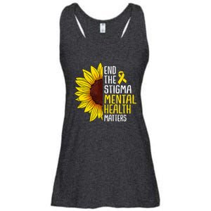 End The Stigma Mental Health Matters Mental Awareness Ladies Essential Flowy Tank