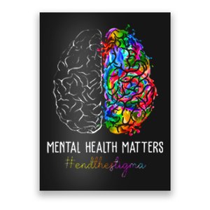 End The Stigma Mental Health Matters Mental Awareness Poster