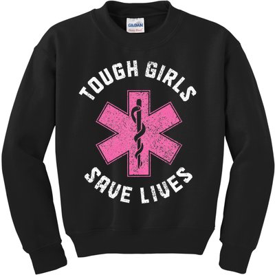 Emt Tough Save Lives Paramedic Ems Emergency Kids Sweatshirt