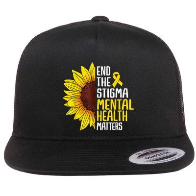 End The Stigma Mental Health Matters Mental Awareness Flatbill Hat