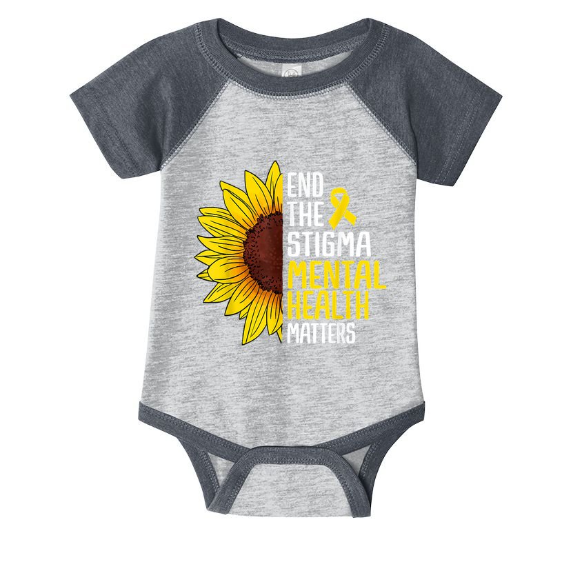 End The Stigma Mental Health Matters Mental Awareness Infant Baby Jersey Bodysuit