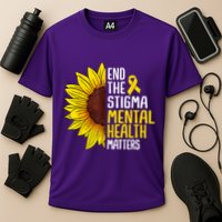 End The Stigma Mental Health Matters Mental Awareness Cooling Performance Crew T-Shirt