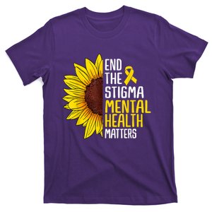 End The Stigma Mental Health Matters Mental Awareness T-Shirt