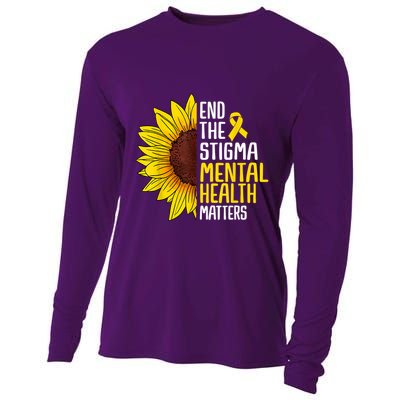 End The Stigma Mental Health Matters Mental Awareness Cooling Performance Long Sleeve Crew