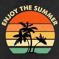 Enjoy The Summer Retro Sunset Palm Tree Adult Drive Performance Visor