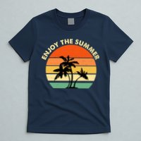 Enjoy The Summer Retro Sunset Palm Tree T-Shirt