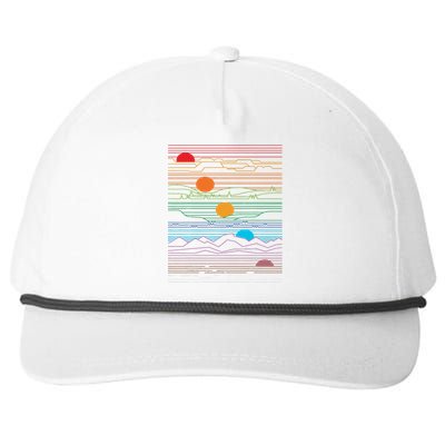 EDM Techno Sun Moon Design Dance Rave Music Festival Snapback Five-Panel Rope Hat