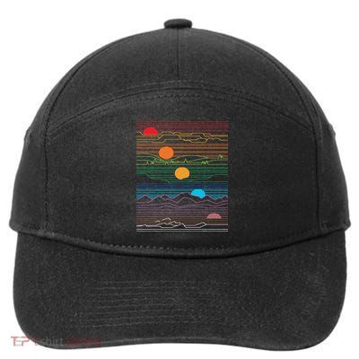 EDM Techno Sun Moon Design Dance Rave Music Festival 7-Panel Snapback Hat
