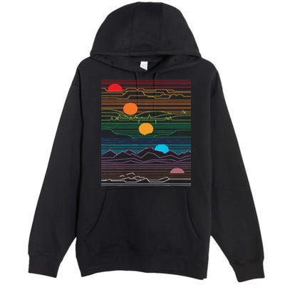 EDM Techno Sun Moon Design Dance Rave Music Festival Premium Pullover Hoodie