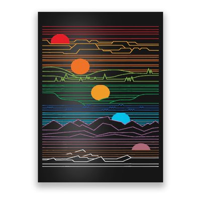 EDM Techno Sun Moon Design Dance Rave Music Festival Poster