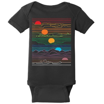 EDM Techno Sun Moon Design Dance Rave Music Festival Baby Bodysuit
