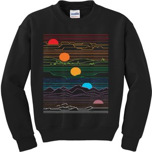 EDM Techno Sun Moon Design Dance Rave Music Festival Kids Sweatshirt