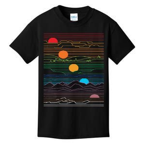 EDM Techno Sun Moon Design Dance Rave Music Festival Kids T-Shirt