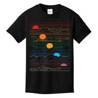 EDM Techno Sun Moon Design Dance Rave Music Festival Kids T-Shirt