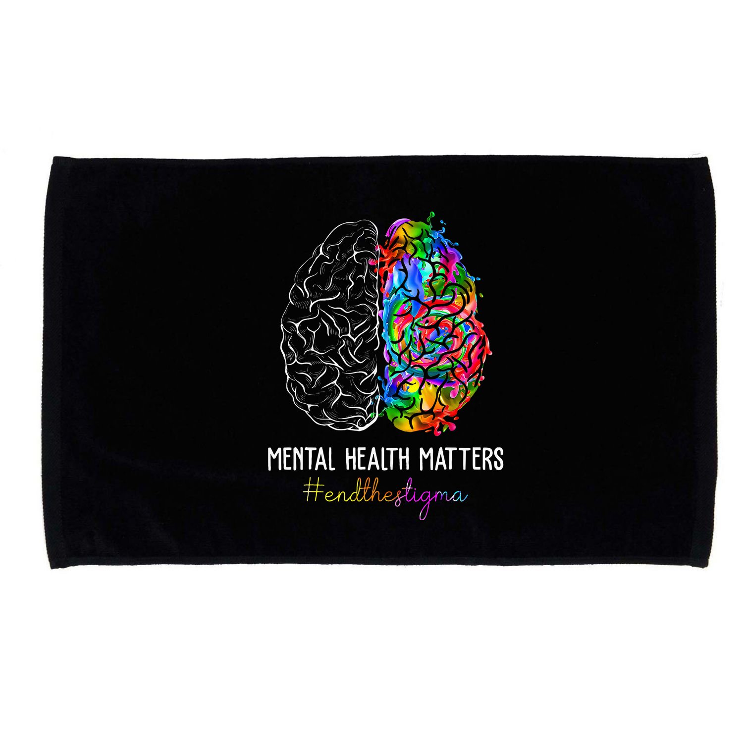 End The Stigma Mental Health Matters Mental Awareness Gifts Microfiber Hand Towel
