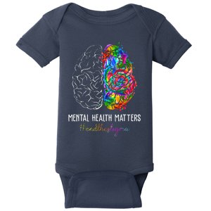 End The Stigma Mental Health Matters Mental Awareness Gifts Baby Bodysuit