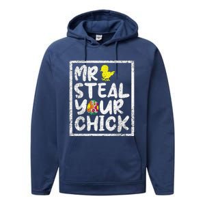 Easter Toddlers Steal Your Chick Funny Spring Humor Performance Fleece Hoodie