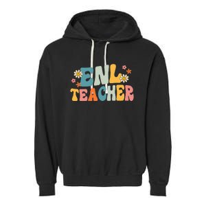 ENL Teacher Squad English New Language Squad Crew Team Garment-Dyed Fleece Hoodie