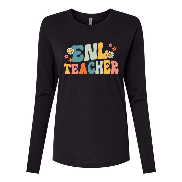 ENL Teacher Squad English New Language Squad Crew Team Womens Cotton Relaxed Long Sleeve T-Shirt