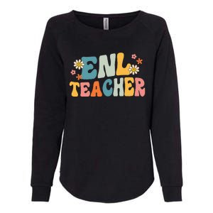 ENL Teacher Squad English New Language Squad Crew Team Womens California Wash Sweatshirt