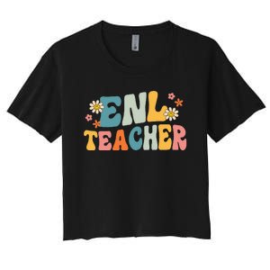 ENL Teacher Squad English New Language Squad Crew Team Women's Crop Top Tee