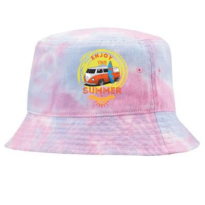 Enjoy The Summer Funny Summer Vibes Tie-Dyed Bucket Hat