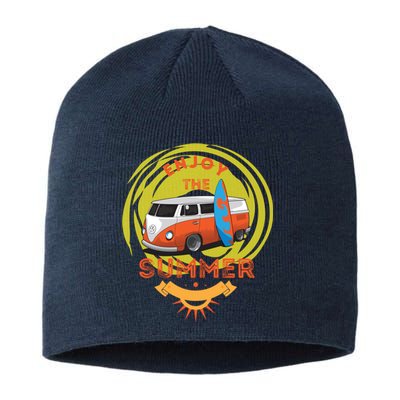 Enjoy The Summer Funny Summer Vibes Sustainable Beanie