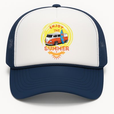 Enjoy The Summer Funny Summer Vibes Trucker Hat