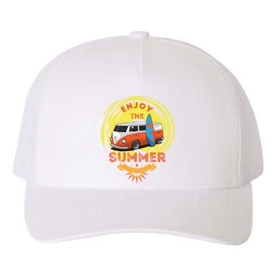 Enjoy The Summer Funny Summer Vibes Yupoong Adult 5-Panel Trucker Hat