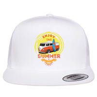 Enjoy The Summer Funny Summer Vibes Flat Bill Trucker Hat